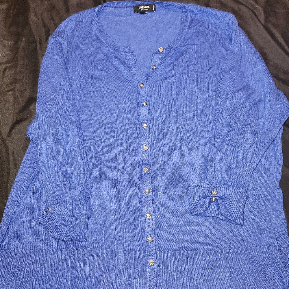 3/4 Sleeve Button Cartigan